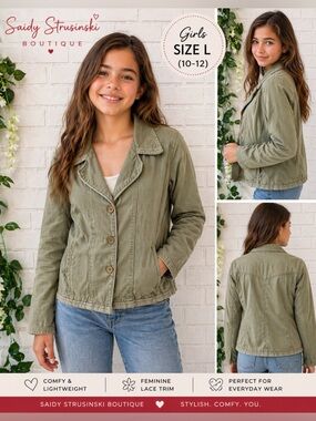 NAFNAF big girls Olive Green Jacket/size L